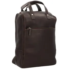 Harold's Campo Rucksack Leder 45 cm Laptopfach braun