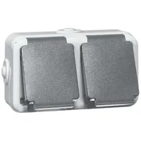 Peha Schuko-Steckdose 2-fach Grau 1 St.