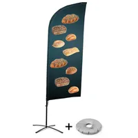 Showdown Displays Beachflag - Komplett-Set - Brot - Kreuzständer