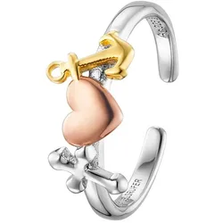 Engelsrufer Silberring »Glaube, Liebe & Hoffnung Tricolor, ERR-FLH-TRI« Engelsrufer silberfarben-gelbgoldfarben-roségoldfarben 1,91 g