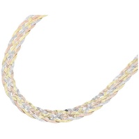 Smart Jewel Collier Heringbonekette tricolor, Silber 925 bunt