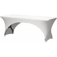 Perel Tischhusse Bogenform Weiß 220 x 50 cm