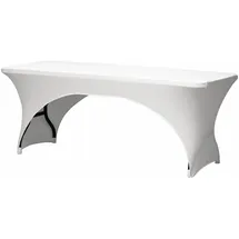 Perel Tischhusse Bogenform Weiß 220 x 50 cm