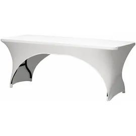 Perel Tischhusse Bogenform Weiß 220 x 50 cm