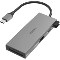 Hama 6 Ports USB-C-Multiport Adapter - docking station - USB-C 3.2 Gen 1 - HDMI
