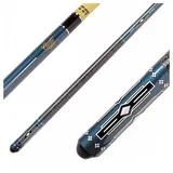 Winsport Cuetec Billardqueue Serie NewLine, Profi-Cue, Ahornholz mit High-Tech Fiberglasüberzug, Tournament Poolqueue, Leinengriffband, 2-TLG. 147 cm, 13 mm weiß, blau und rot (N-1 blau)