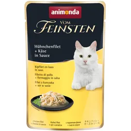 Animonda Vom Feinsten Adult 50g Beutel Katzennassfutter 18 x 50 Gramm Hühnchenfilet + Käse in Sauce