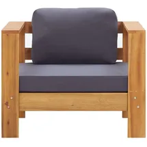 vidaXL Gartensessel braun/dunkelgrau