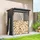 Outsunny Kaminholzregal Außen Metall 150 x 66,5 x 150 cm Dunkelgrau