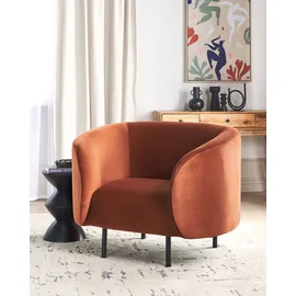 Beliani Sessel LOEN Samtstoff 0 x 0 x 0 cm Orange