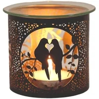 Woodbridge Teelicht Duftlampe | Doves Schwarz Gold | Teelichthalter für Zuhause | Duftkerzenhalter Kerzenaccesoires | Duftlampe für Duftwachs