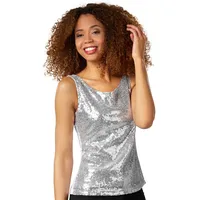 Tectake tectake® Pailletten-Träger-Top