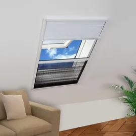 vidaXL Insektenschutz-Plissee für Fenster 80 x 120 cm Schwarz