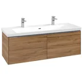 Villeroy & Boch V&B Waschtischunterschrank Subway 3.0 127,2x42,9x47,8cm, o LE/Gr AL gl, Kan Oa