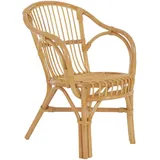 Sessel aus echtem Natur-Rattan, Korb-Stuhl, klassischer Flecht-Sessel (Honig)