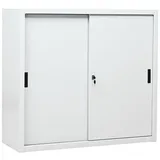 Gürkan Schiebetürenschrank, 100277 lichtgrau 2 Fachböden 120,0 x 45,0 x 109,0 cm