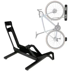 Fahrradständer freistehend TS1 Fahrradhalter 26 bis 29" Reifen + Fahrrad Wandhalterung schwenkbar Cranit Fahrradlift passend für 54-70mm Reifenbreite ME84 schwarz