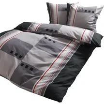 Traumschlaf Bettwäsche Davos grau 200x220 cm 200 x 220 cm