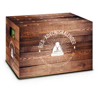 itenga Adventskalender für Bier Kasten Flaschen Kiste Stülper Motiv Holzkiste