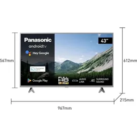 Panasonic TX-43MSW504S 43" LED Full HD Android TV silber MSW504