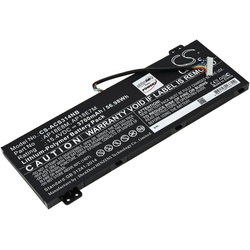 Powery Akku für Acer Nitro 7 AN715-51-75FZ GAMING Laptop-Akku 3700 mAh (15.4 V) schwarz