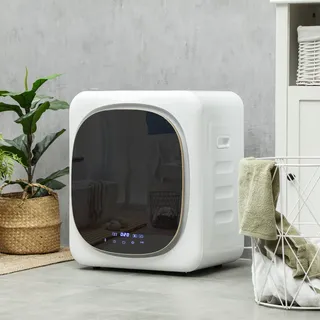 HOMCOM Ablufttrockner 4 kg Wäschetrockner mit Desinfektion, Desodorierung, Weiß