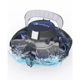 WINNY POOL CLEANER Winny 200 – Kabelloser Akku Poolsauger, Doppelfiltration, automatisches Parken, 80 Min. Laufzeit, für Aufstellpools bis 60 m2, kompakt & leicht(Tintenschwarz-Weiß)