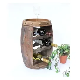 DanDiBo Ambiente DanDiBo Weinregal Holz Klein Weinfass 1555 50 cm Regal Holzfass