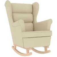VidaXL Schaukelsessel Creme 74x90x102 cm Stoff