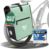 MIVELO 2in1 Fahrradtasche für Gepäckträger wasserdicht 25L) "Max" - Grau - Bestseller,Neu,oft gekauft