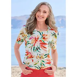 GOLDNER Kurzgröße: Cityshirt mit floralem Muster in bunt / gemustert), | Gr.: 24