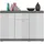 xonox.home Kommode Scout 120 x 85 x 37 cm Weiß/Hochglanz/Grau