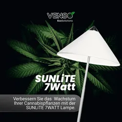 Parus by Venso SUNLiTE 7W LED Vollspektrum Pflanzenlampe Grau, Indoor Plants Pflanzen Beleuchtung, mit ausziehbarem Teleskopstab, Parus Pflanzenlampe für kleine und mittelgroße Zimmerpflanzen