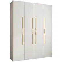 abiks möbel Drehtürenschrank COMO 190 x 245,5 x 40 cm Weiß/Gold