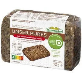 Mestemacher Brot Unser Pures Haferbrot, vegan & laktosefrei, geschnitten, 300 g