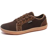 MIEHUIAI Herren Barfußschuhe Damen Breite Barfuss Schuhe Barfussschuhe Leicht Atmungsaktiv Fitnessschuhe Walkingschuhe Zero Drop Sohle Sneakers(8885 Braun,48EU) - 48 EU