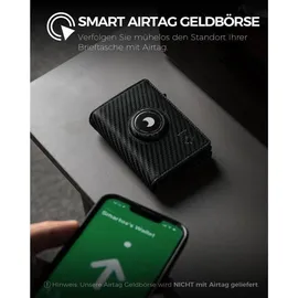luxuskollektion DODENSHA AirTag Geldbörse Herren schwarz