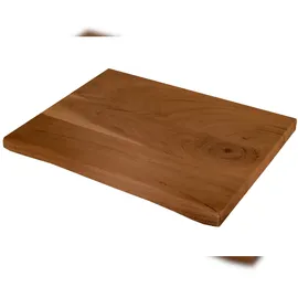 Sam Holzplatte Arya mit Echter Baumkante (einseitig), 40 x 30 cm, Akazienholz nussbaum, massiv - lackiert