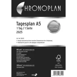 CHRONOPLAN Tagesplan A5 2025 50225