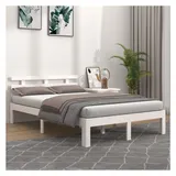 vidaXL Massivholzbett 180 x 200 cm Weiß