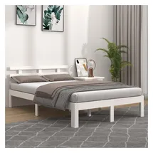 vidaXL Massivholzbett 180 x 200 cm Weiß