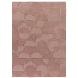 Kadima Design Eleganter Wollteppich `Deben Noah` -, Rutschfest. Farbe: Rosa, 120x170 cm