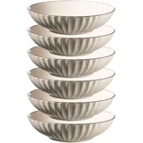 Mäser Suppenteller-Set, Steinzeug Osita Weiß