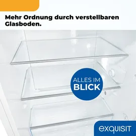 Exquisit KS516-V-H-010E Kühlschrank (133 l, 845 mm hoch, Weiß)