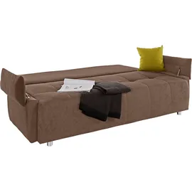Collection AB Schlafsofa Kunstleder 2-Sitzer Braun
