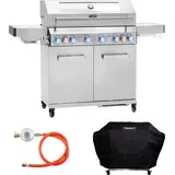 TAINO PLATINUM YAMARA 6+2 Gasgrill Edelstahl 6 Brenner Sear-Burner Backburner