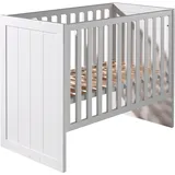 Vipack Babybett, Babybett mit Liegefläche 60 x 120 cm weiß lackiert weiß