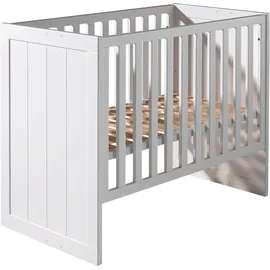Vipack Babybett, Babybett mit Liegefläche 60 x 120 cm weiß lackiert weiß