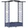 vidaXL Hochbeet mit Rankgitter und Dach 124 x 40 x 125 cm Grau