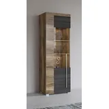 OTTO home Standvitrine Roger 55 x 35 x 160 cm Braun